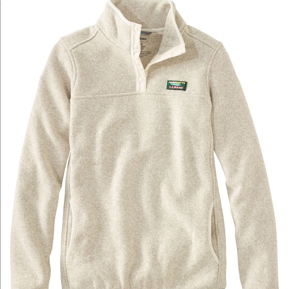 BLACK Women's L.L.Bean Sweater Fleece Pullover